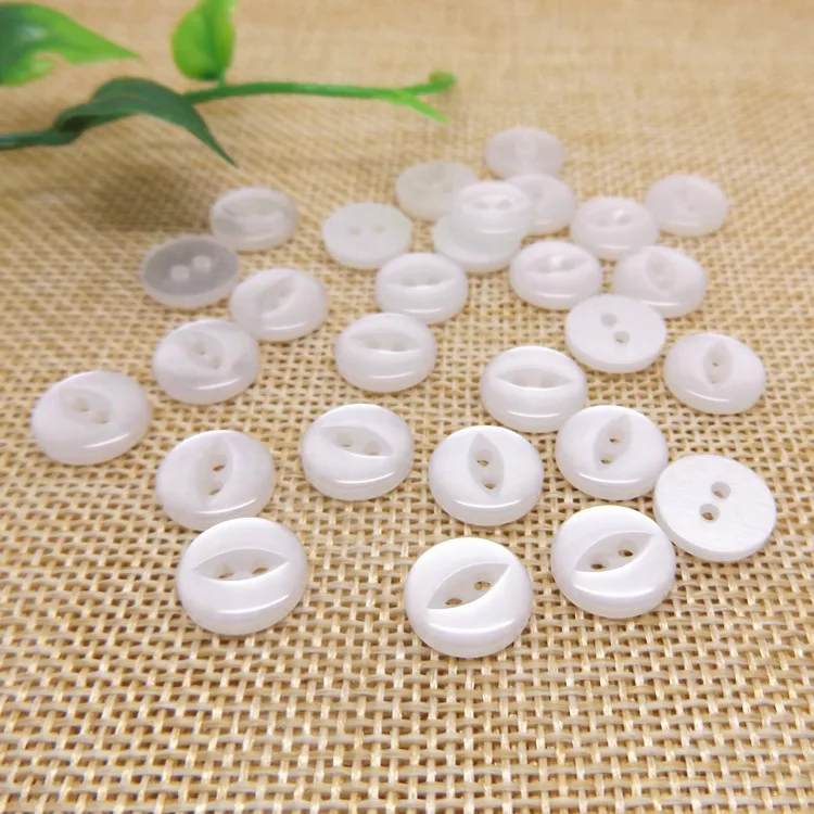 100pcs 9mm/10mm/11mm/12mm/15mm/18mm polyester button cute Fisheye buckle Sewing button Accessories resin shirt button for DIY