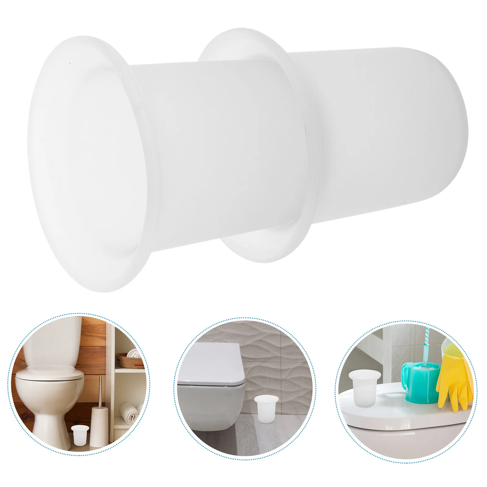 

2Pcs Frosted Glass Toilet Brush Storage Cup Bathroom Organizer Space Saving Toilet Cleaning Brush Holder Bathroom Accessory