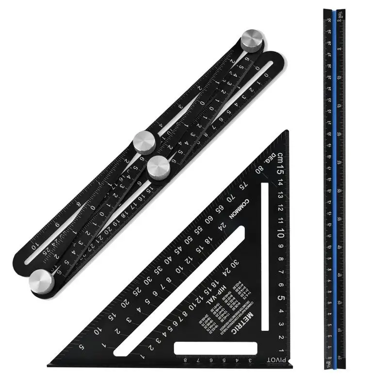 

Carpenter Square Aluminum Measuring Layout Tool Metal Square Ruler Alloy Metal Triangle Ruler Positioning Squares Woodpeckers