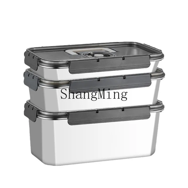 

DSA Stainless Steel Crisper Set Refrigerator Storage Box Bento Box Portable Carry