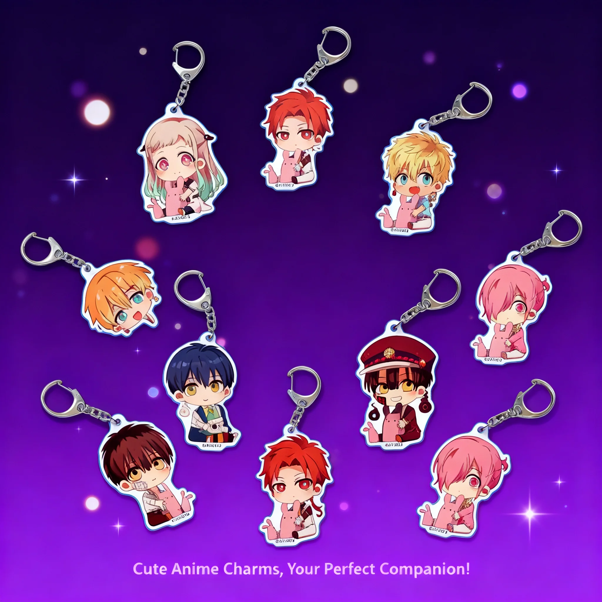 

Anime Acrylic Keychain Jibaku Shounen Hanako-kun Double Sided Pendant Nene Hanako-kun Accessories Cute Anime Merchandise Gift