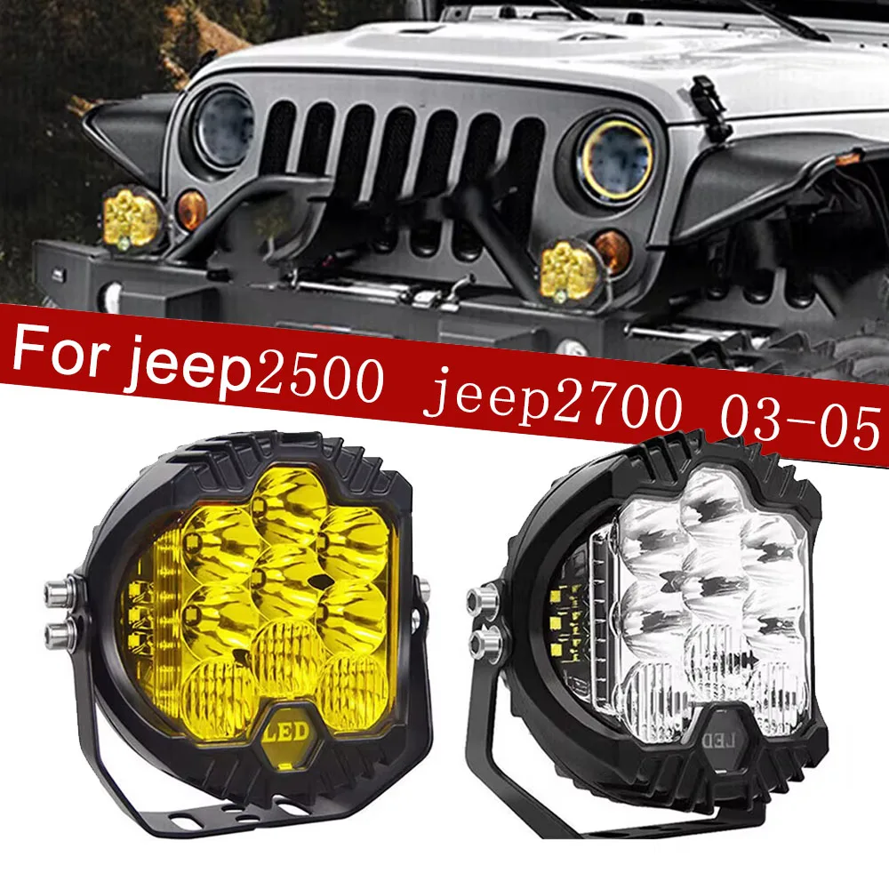 

Белые, желтые мотоциклетные фары, автоматический дальний свет, светодиодный прожектор, 3 дюйма, 5 дюймов, DRL, светодиодная рабочая лампа для Niva Lada Offroad 4x4 jeep