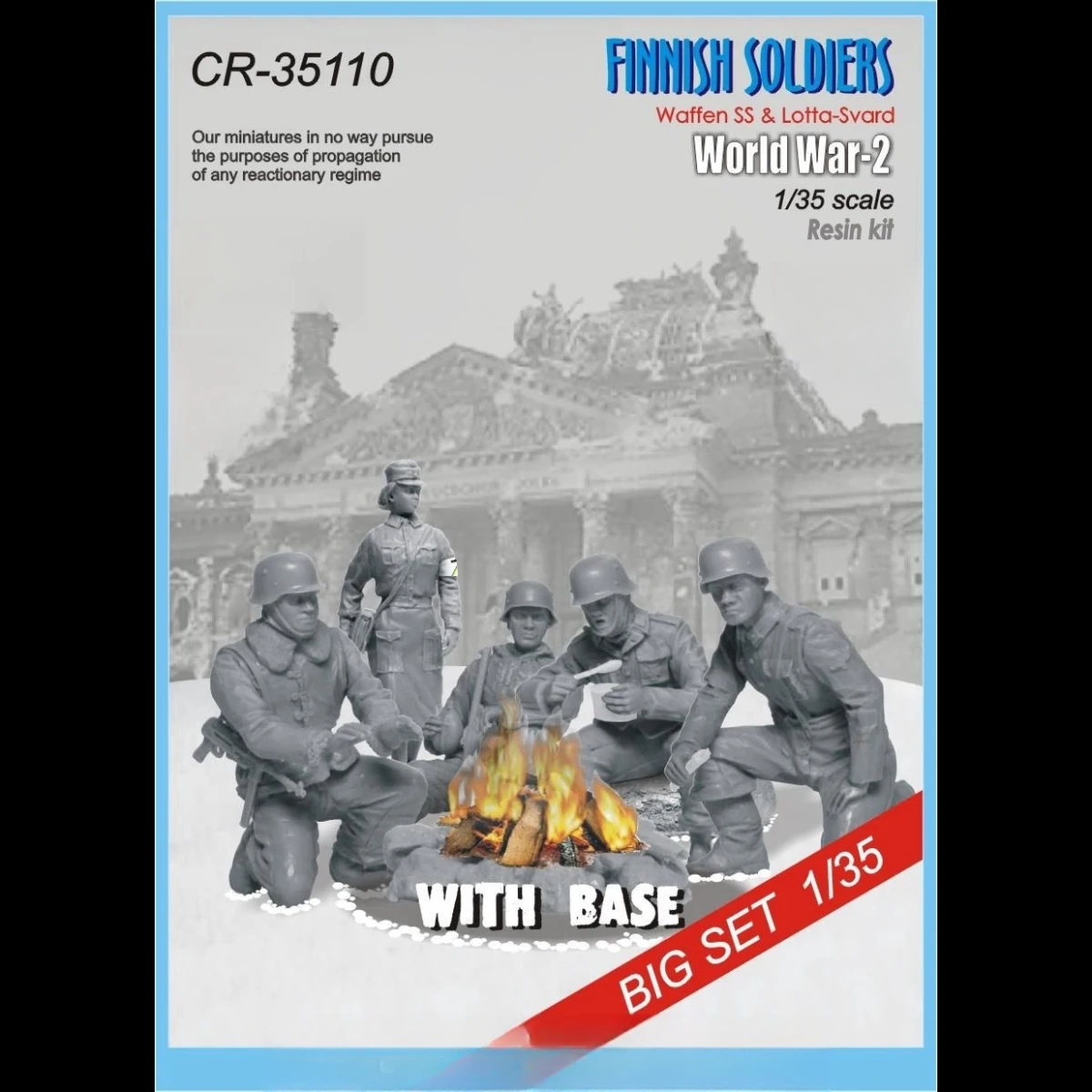 1/35 Resin Figure unpainted model Kit, military theme, Finnish Soldier (5 people + base) Unassembled and unpainted GK