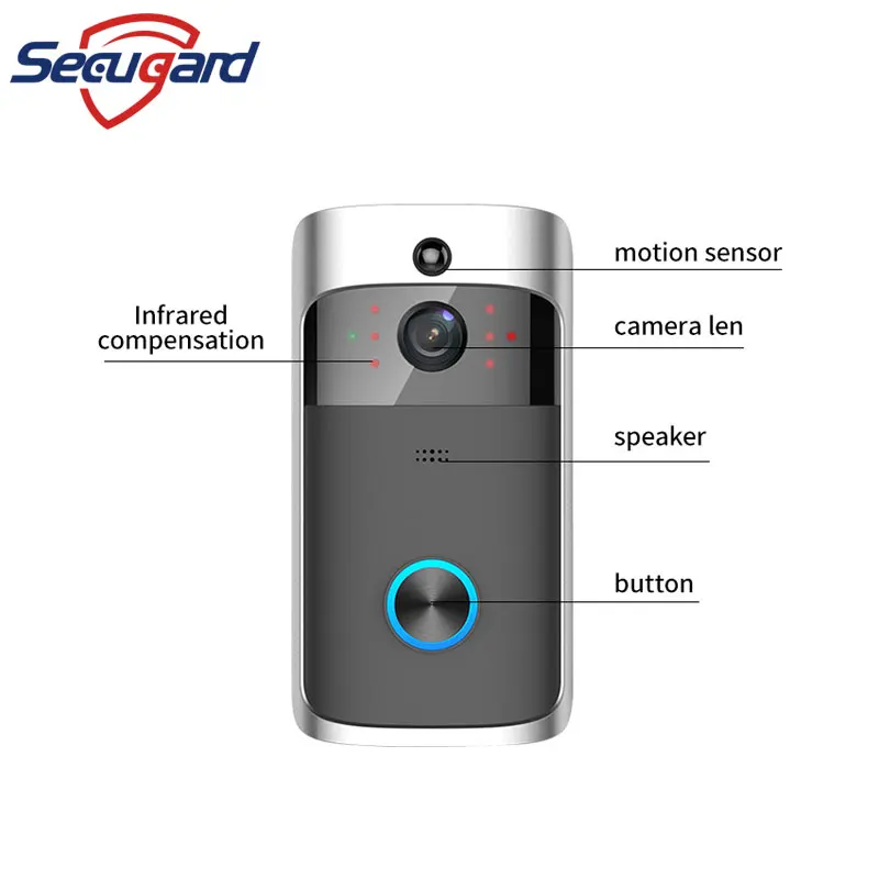 2MP Wifi Video Doorbell 1080P HD Camera Outdoor Wireless Door Bell Welcome Night Vision Intercom Voice Smart Home Security Alarm