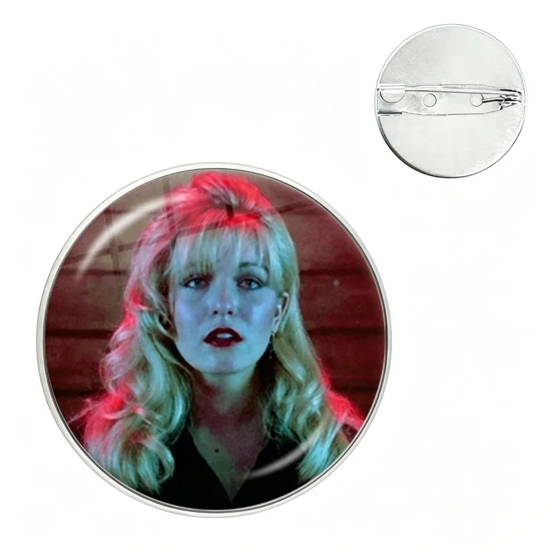 Famous Actors Laura Palmer Glass Button Pin Creative Brooches Character Icon Badges for Clothes Bag Decor Jewelry Accessories ﻿