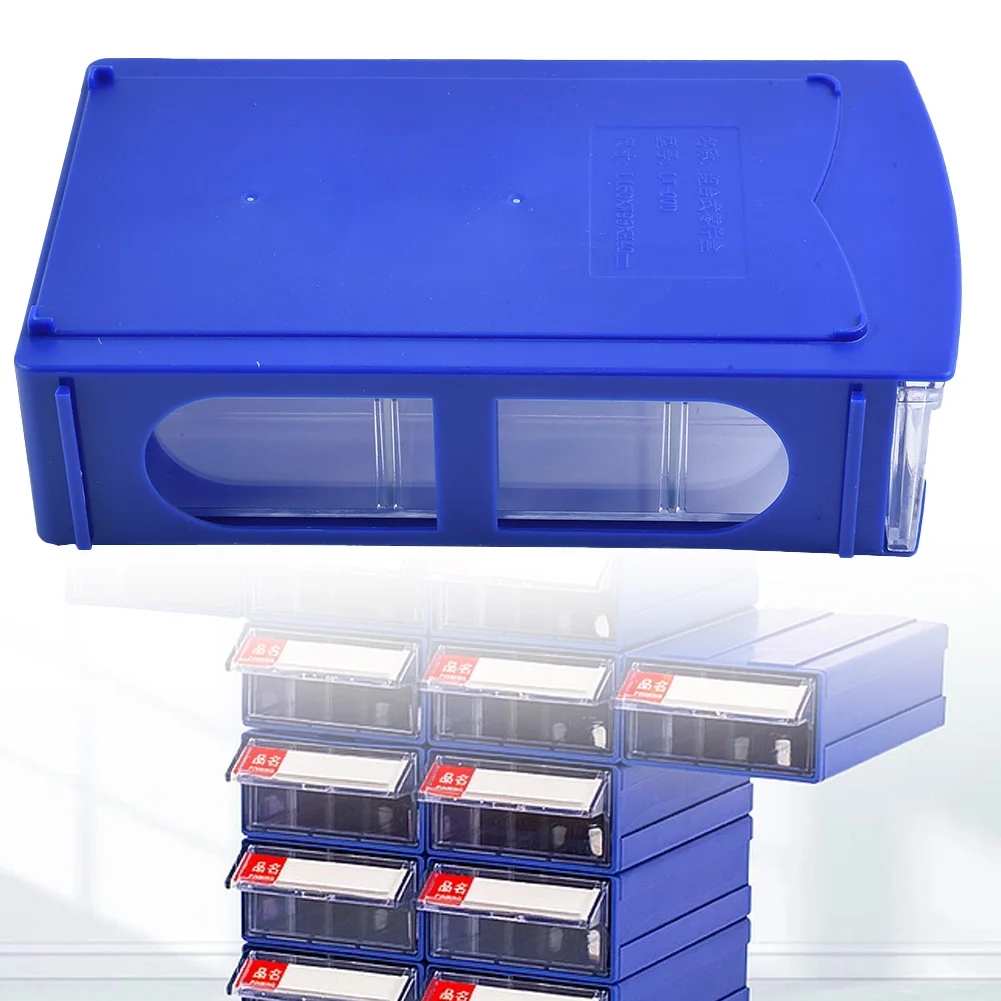 1PC Blue/transparent Organizers Storing Hardware Tool Boxes Workshop Equipment Storage Box Parts Box Stackable