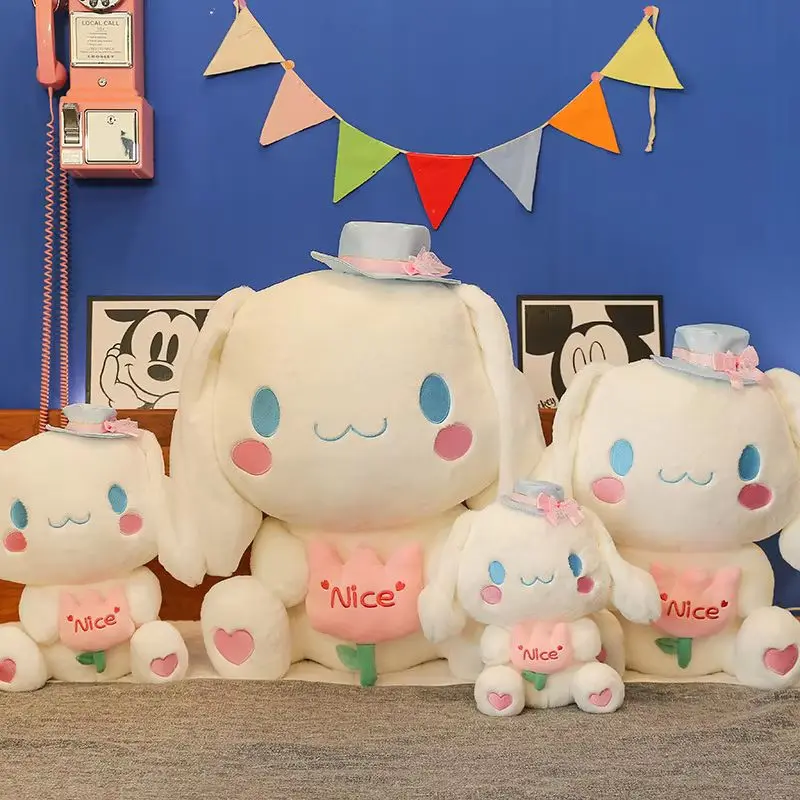 35-80cm sanrio cinnamoroll brinquedo de pelúcia kawaii grande orelha agradável cão plushies macio pelúcia boneca tamanho grande almofada travesseiro meninas presente do miúdo