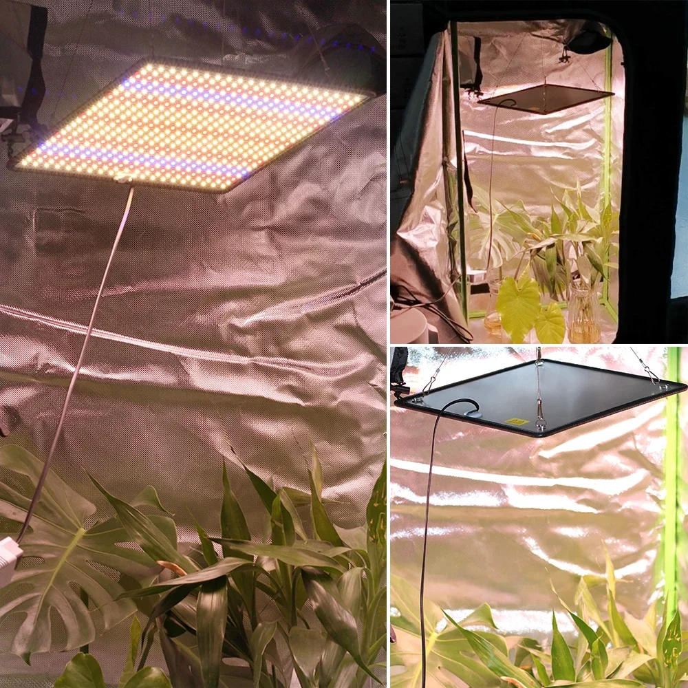 Lâmpada LED Crescimento Vegetal, Espectro Completo, Estufa, Quadrado, Tenda Suculenta, Plantação, Luz de Preenchimento Ultra-fina, 45W, Novo