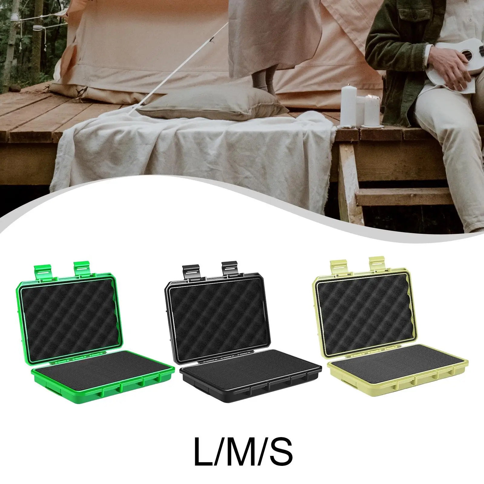 

Защитный ящик для инструментов с пенопластовыми вставками Противоударный водонепроницаемый футляр для хранения Жесткий пластиковый органайзер для электроники и инструментов