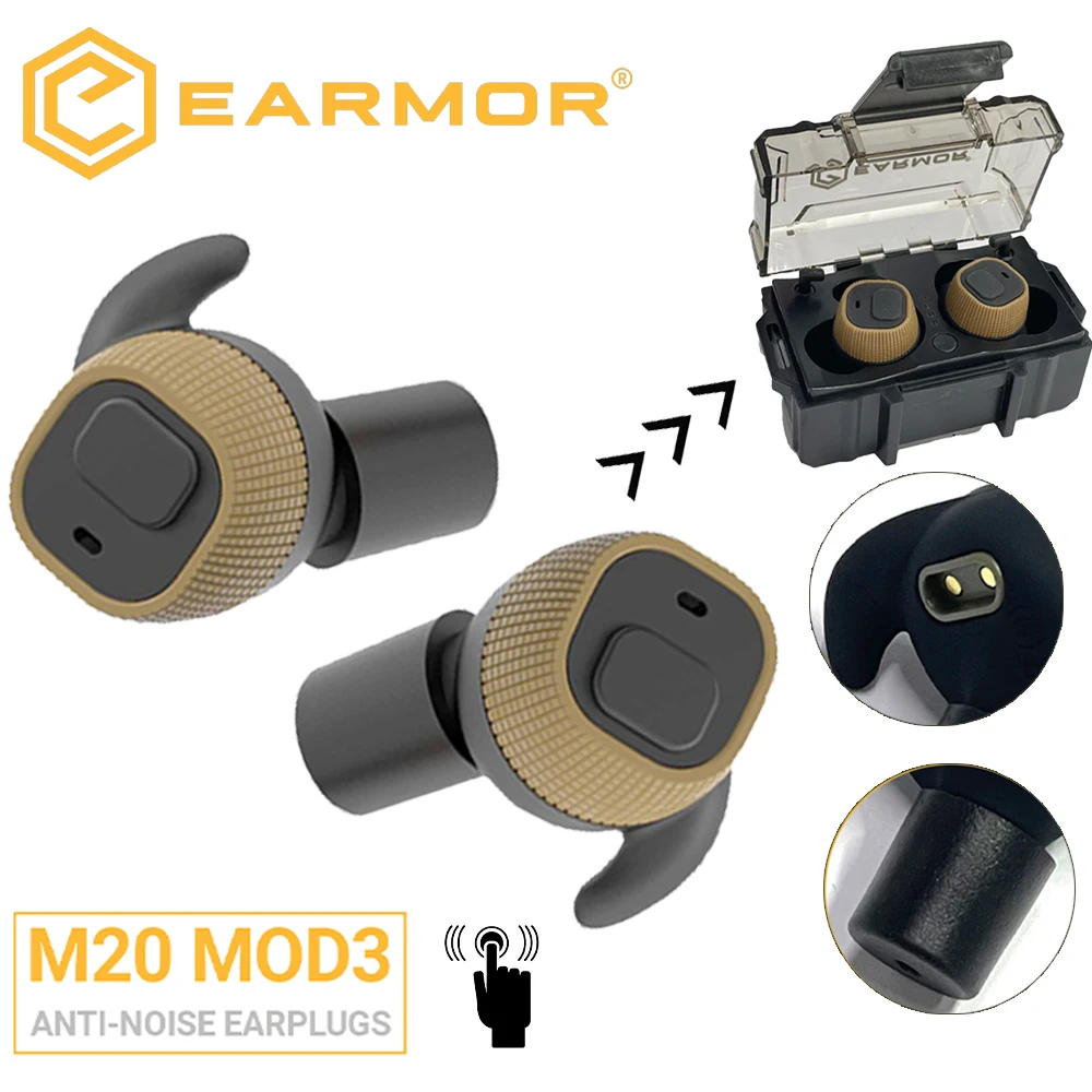 Earmor M20 In-Ear Earplugs Electronic Anti-noise Earplugs Noise-cancelling for Shooting Hearing Protection
