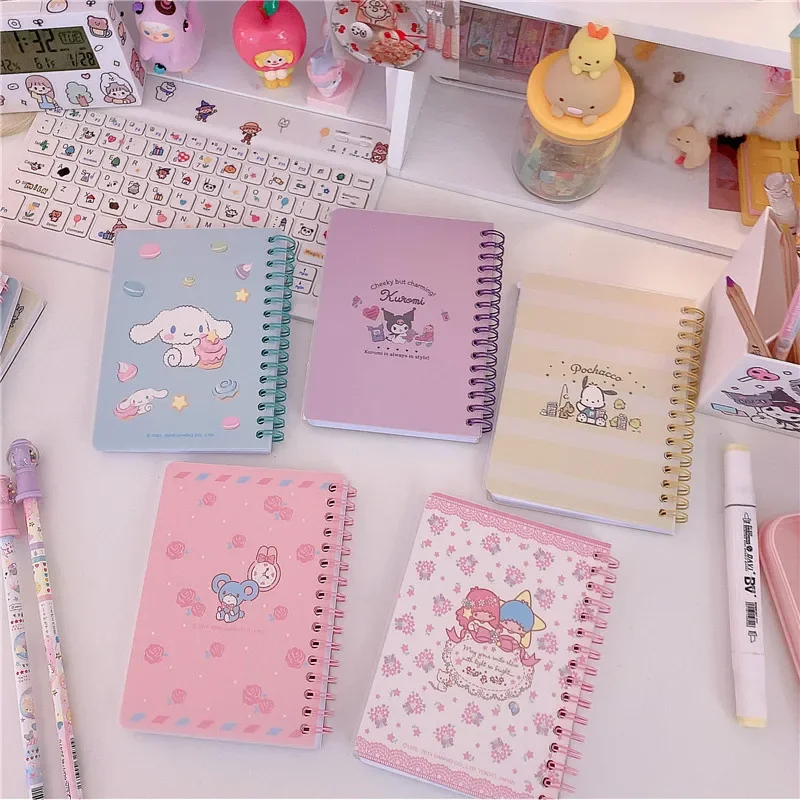 Sanrio Notebooks Cute Melody Hellokitty Kuromi Cinnamoroll Diary Agenda Weekly Planner Writing Notepad School Supplies Wholesale