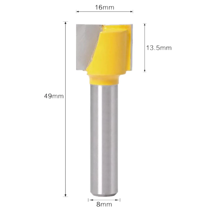 8mm Shank Cutting Diameter 16 18 20 22 25mm Wood Milling Plaining Cutter Woodworking Router Bits for Carving Engraving Machine