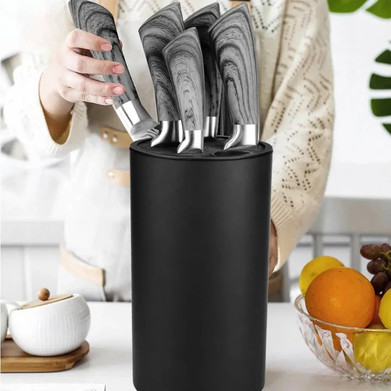Gorąca sprzedaż stojak na noże dla szefa kuchni nóż ceramiczny 8.8 cala włożone plastikowe noże blok uchwyt na zbiornik do przechowywania akcesoria kuchenne