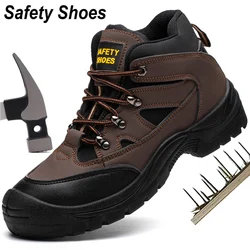 High Quality Men Steel Toe Cap Safety Boots Work Shoes Men Puncture-Proof Work Boots Safety Shoes male Indestructible