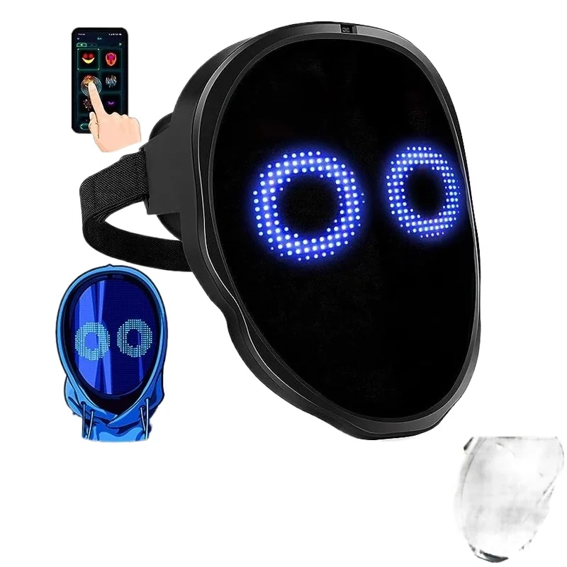 Light-emitting APP Sensing Face Change LED Halloween Cosplay Technology Mask