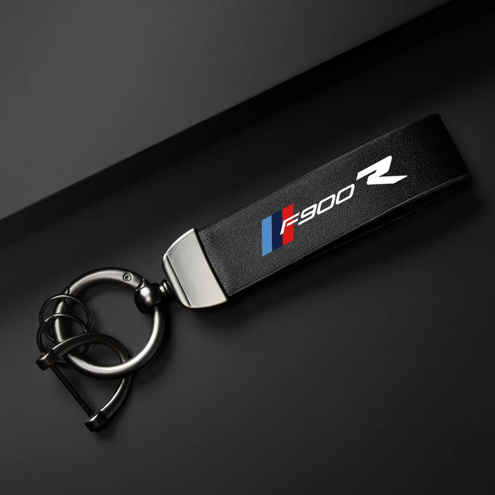 High-Grade Leather Motorcycle Keychain Holder Keyring For BMW F900R F900 R F 900R Accessories