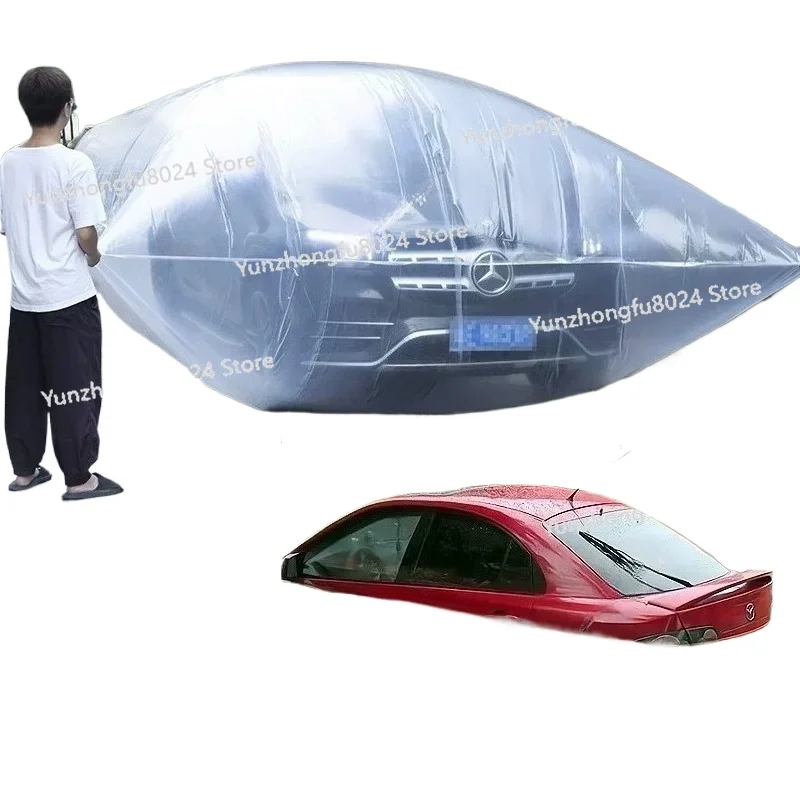 كيس ماء مضاد للاحتجاز للسيارة مقاس 400 × 700، كيس غبار موسع وسميك، غطاء حماية للعواصف الممطرة، ختم عالمي للتحكم في الفيضانات