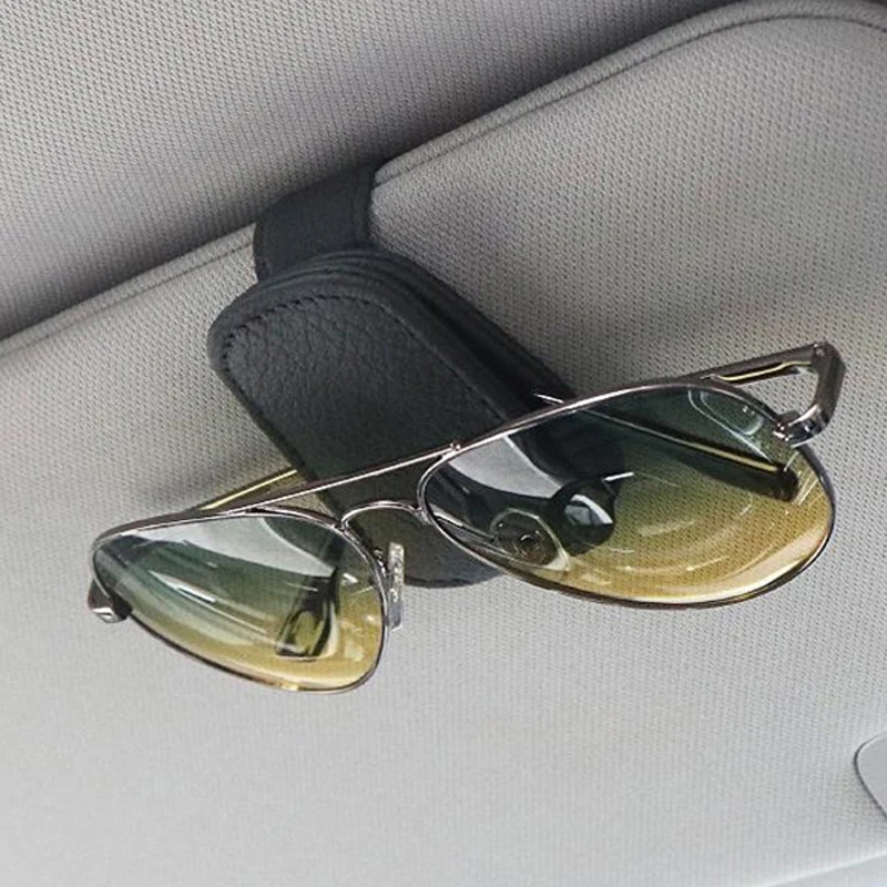 

Universal Car Auto Sun Visor Glasses Box Sunglasses Clip Card Ticket Holder Stand Fastener Pen Case Eyeglasses Car Accessories