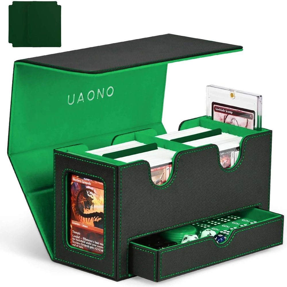Commander Deck Box 200 Double Sleeved Card Holders with Dice Tray MTG Magic the Gathering Card Organizer