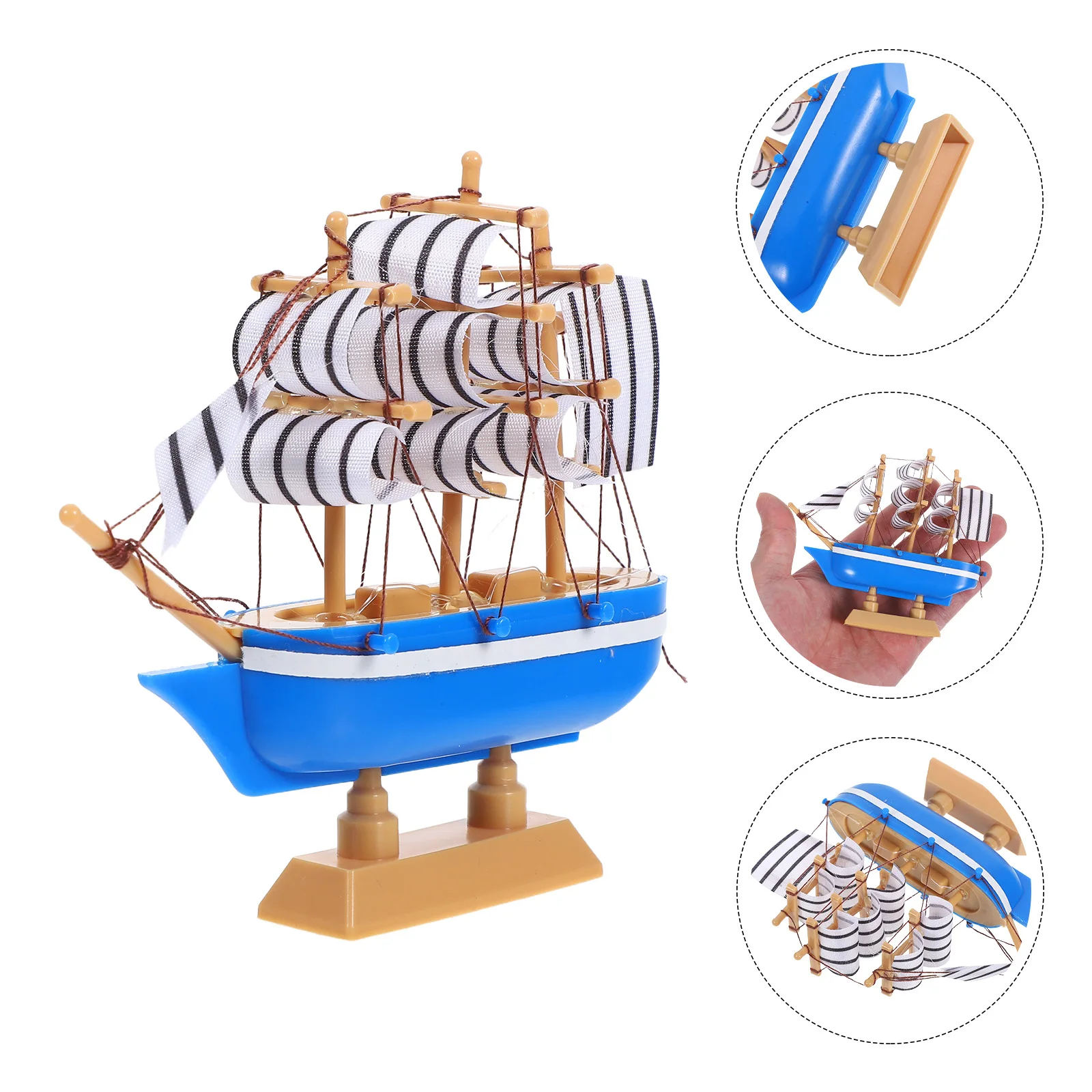 

Cake Decoration Sailboat nament Mediterranean Style Wedding Graduation Party Nautical Baking Cupcake Topper Birthday Event