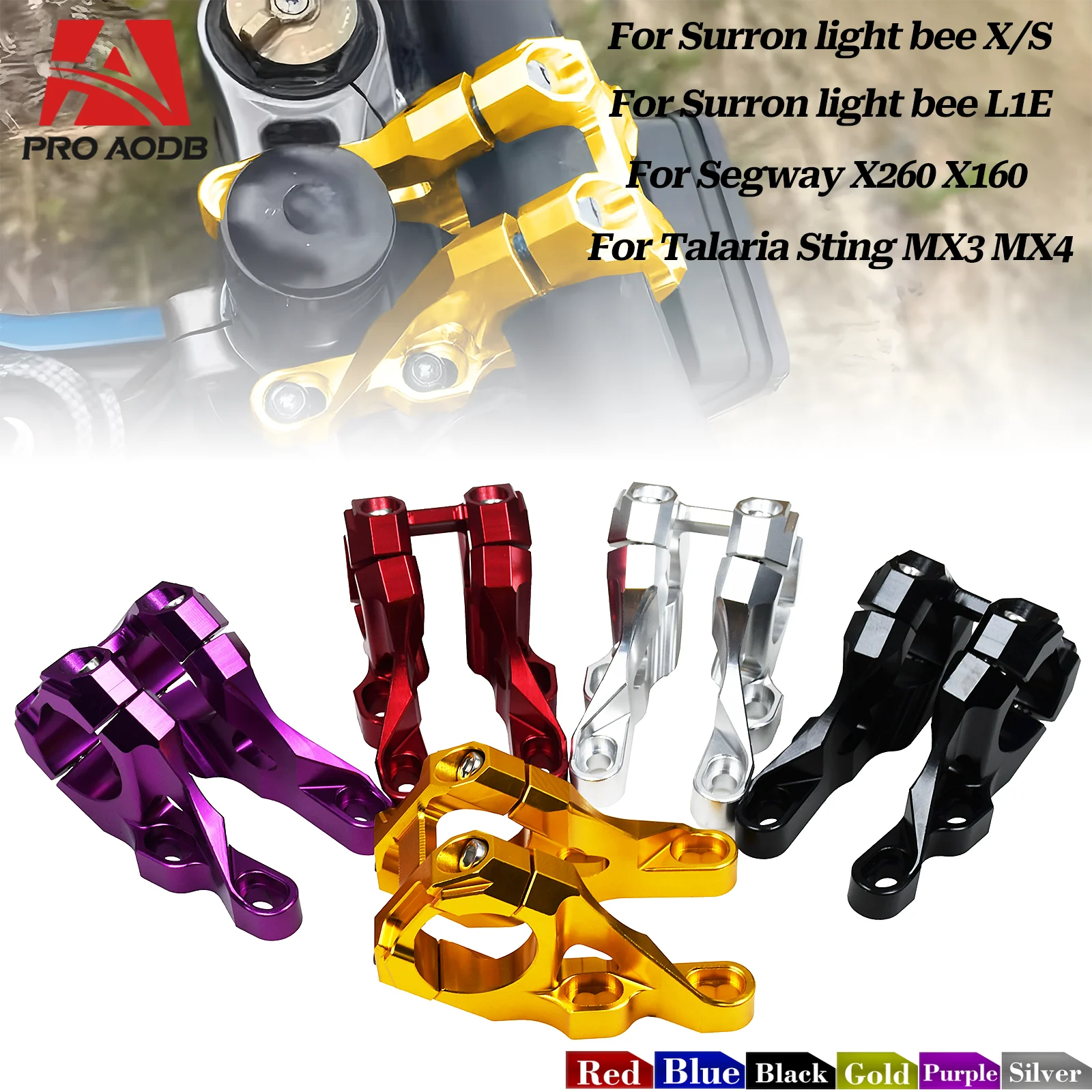 Für Surron Light Bee X S Lenkerhalterung für Segway X260 X160 Elektro-Motocross CNC-Modifizierte Teile für Talaria Sting MX3 MX4