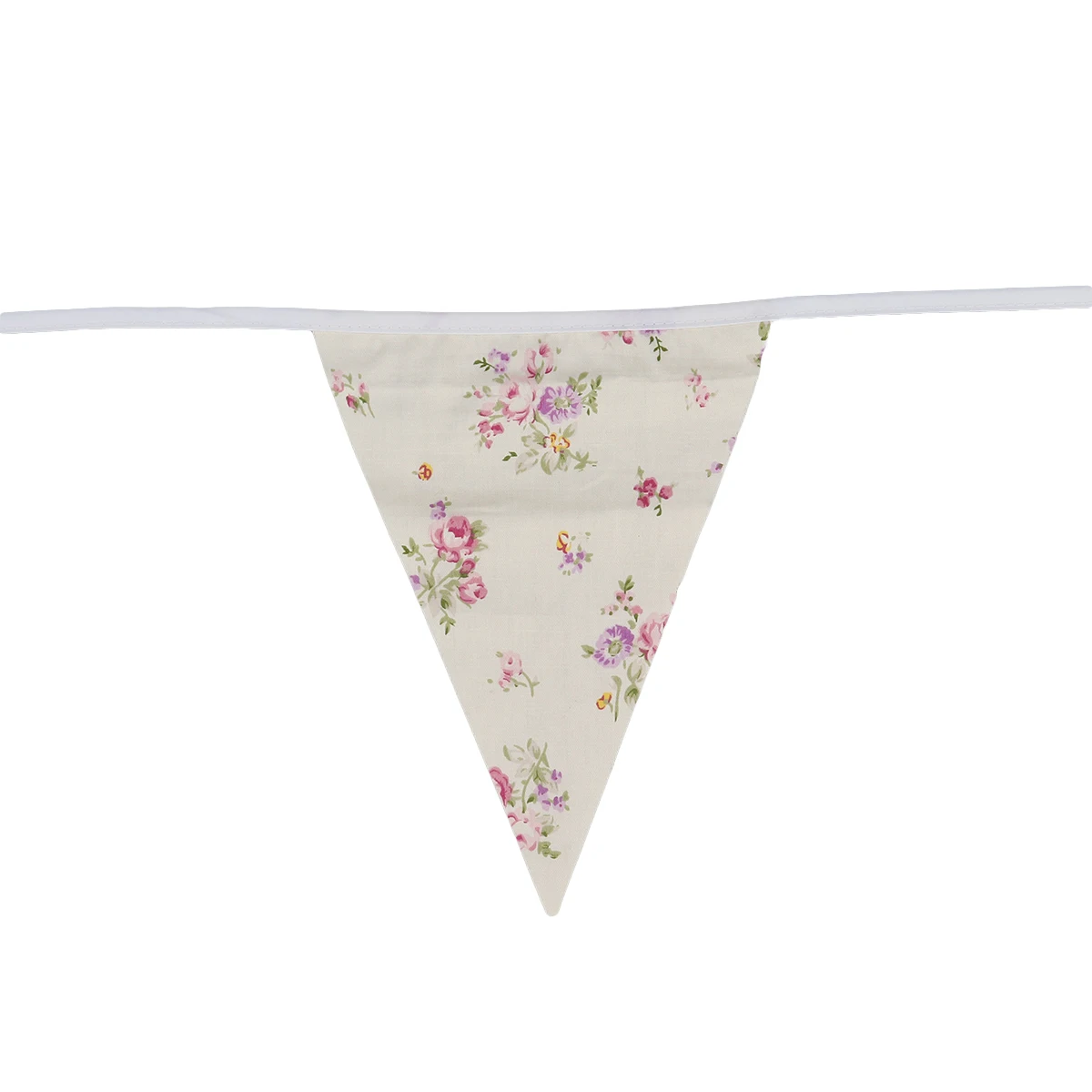 

3.2M Floral Pennant Flags Cotton Bunting Decoration Wedding Banner Party Decor Shower Washable Reusable Foldable