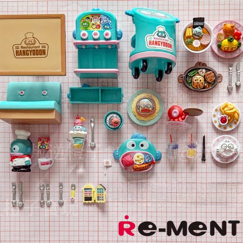 

Re-Ment Genuine Hangyodon Family Restaurant Miniature Scene Series Desktop Decoration Blind Box Collect Girl's Birthday Gift Toy