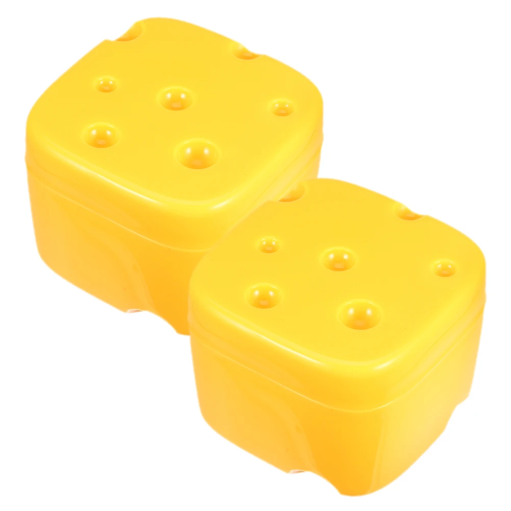 

2 Pcs Crisper Cheese Kitchen Food Containers with Lids Fridge Organizer Pp Holder