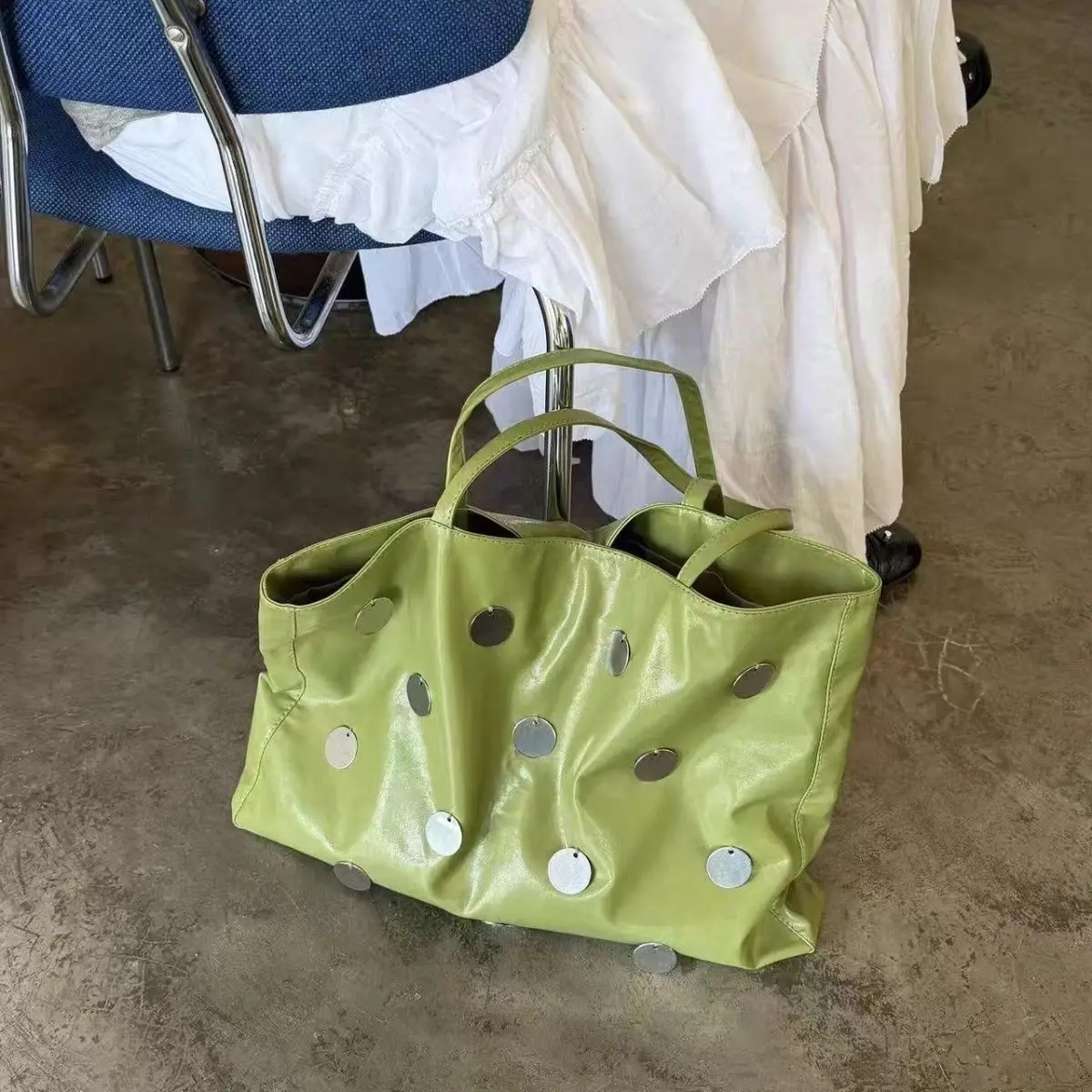 Damentasche 2026 Koreanische Mode Einfache Hochkapazitäts-Schultertasche Handtasche mit Pailletten für Bürodamen