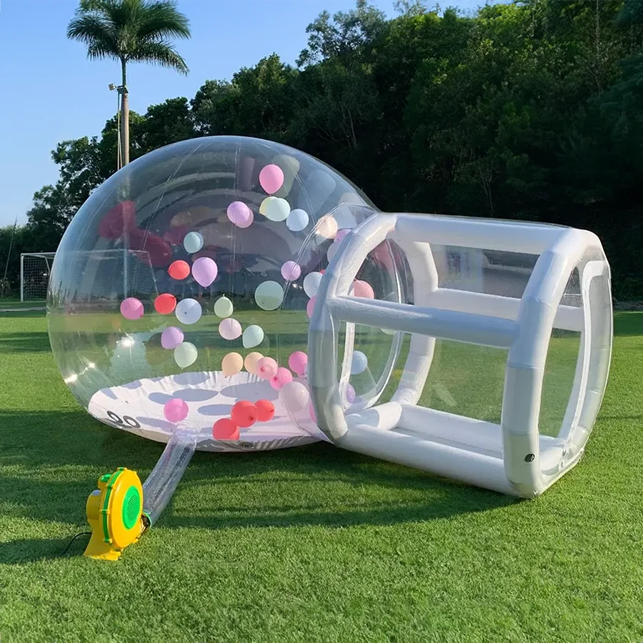 【JINLI TOYS】 Inflatable bubble house PVC tent balloon trampoline bubble house transparent tent with 8 accessories