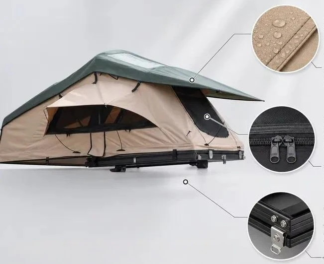 Aluminum alloy bracket for 1-2 people with 2000~ 3000mm waterproof canvas single bedroom four-season roof tent