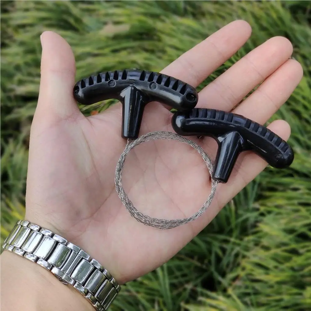 2pcs Steel Wire Saw Hand Wear-resistant Anti-skidding Practical Camping Saws