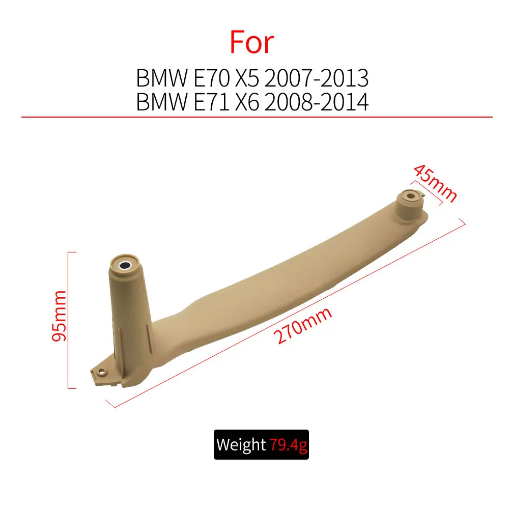 BMW E70 E71 E72 용 3 Pcs BMW X5 X6 2007-2013 용 자동차 전면 후면 인테리어 도어 핸들 당겨 액세서리 교체 51416969404