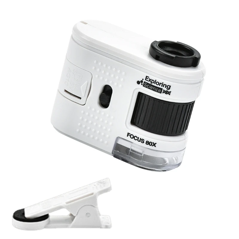 Small Microscope with 1000X Enlargement & LED illuminates User Friendly Small Microscope ABS for Detailed Inspection