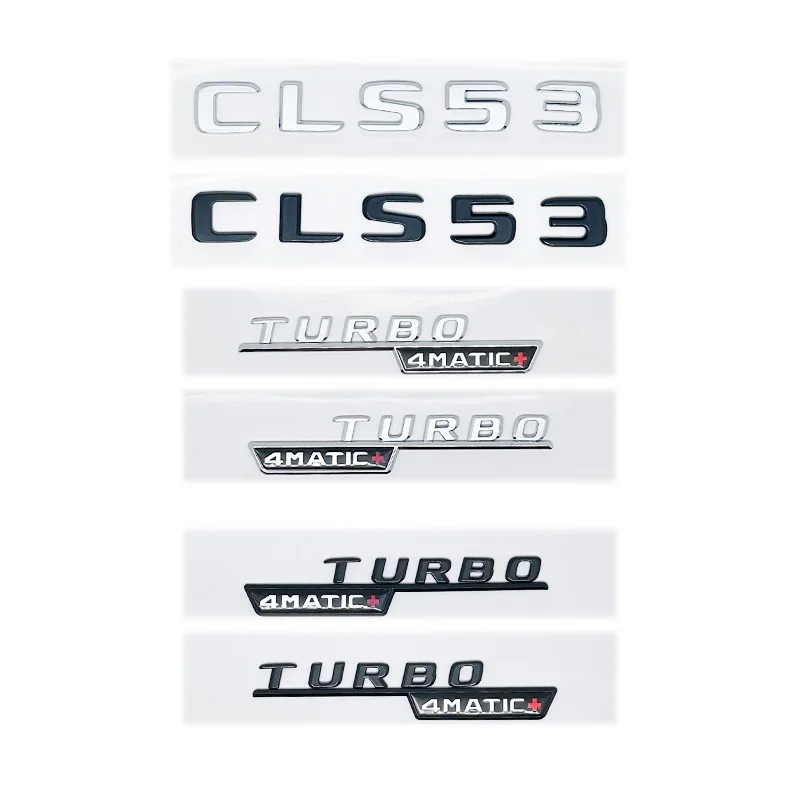 رسائل CLS53 Turbo 4matic + شعار لمرسيدس بنز AMG C257 تصفيف السيارة الحاجز الجذع اسم لاصق الشعار