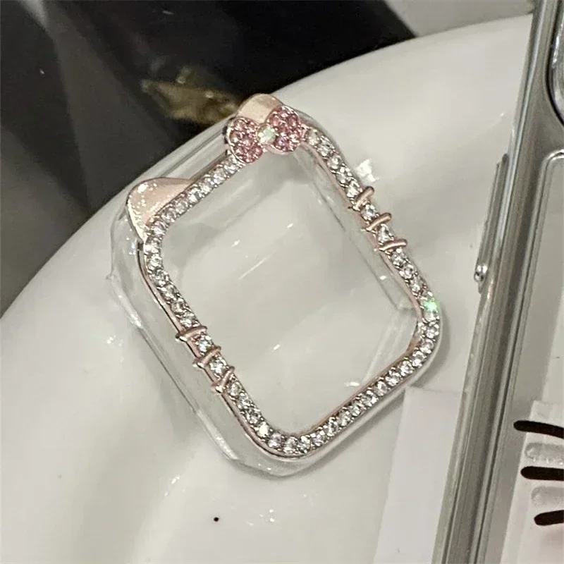 HOT Hollow Schutzhülle für Apple Watch Case 9/8/7 41mm 45mm Bling Women Bumper Frame Cover iWatch Series 40mm 44mm 6/5/4 SE – Detail 7