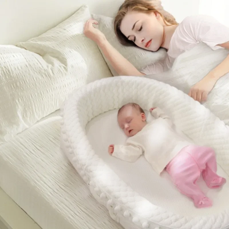 Lit portable pour nouveau-né, petit lit pour bébé CPull Bb, lit biomimétique, dispositif de sécurité anti-pression