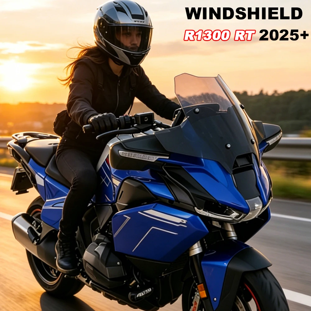 For BMW R 1300 RT R1300RT R1300 RT 2025- The front windshield 2025- R 1300RT special modified straight front windshield flashing