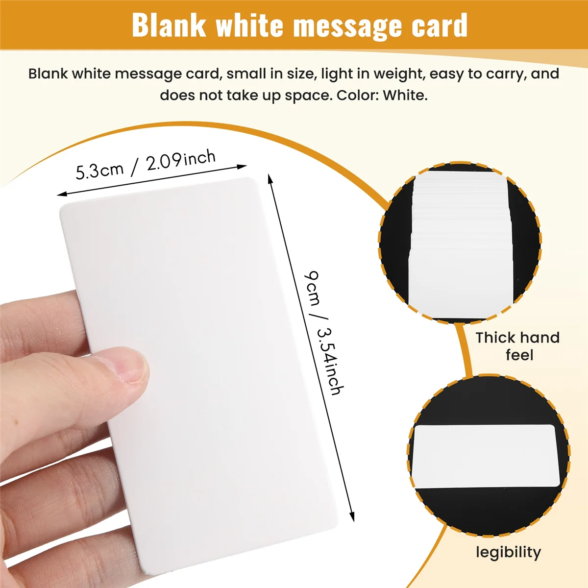 【قسيمة مستخدم جديدة!】بطاقة رسائل ورقية من الورق المقوى الأبيض الفارغ، بطاقات عمل، بطاقة كلمات، بطاقة هدايا ذاتية الصنع، حوالي 100 قطعة (أبيض)