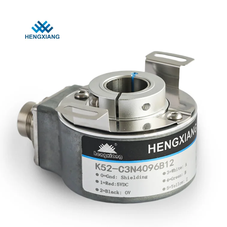 High-precision 12mm axis incremental rotary angle encoder DC5V K52 IP65 for CNC/motor automation with resolutions up to 23040P/R