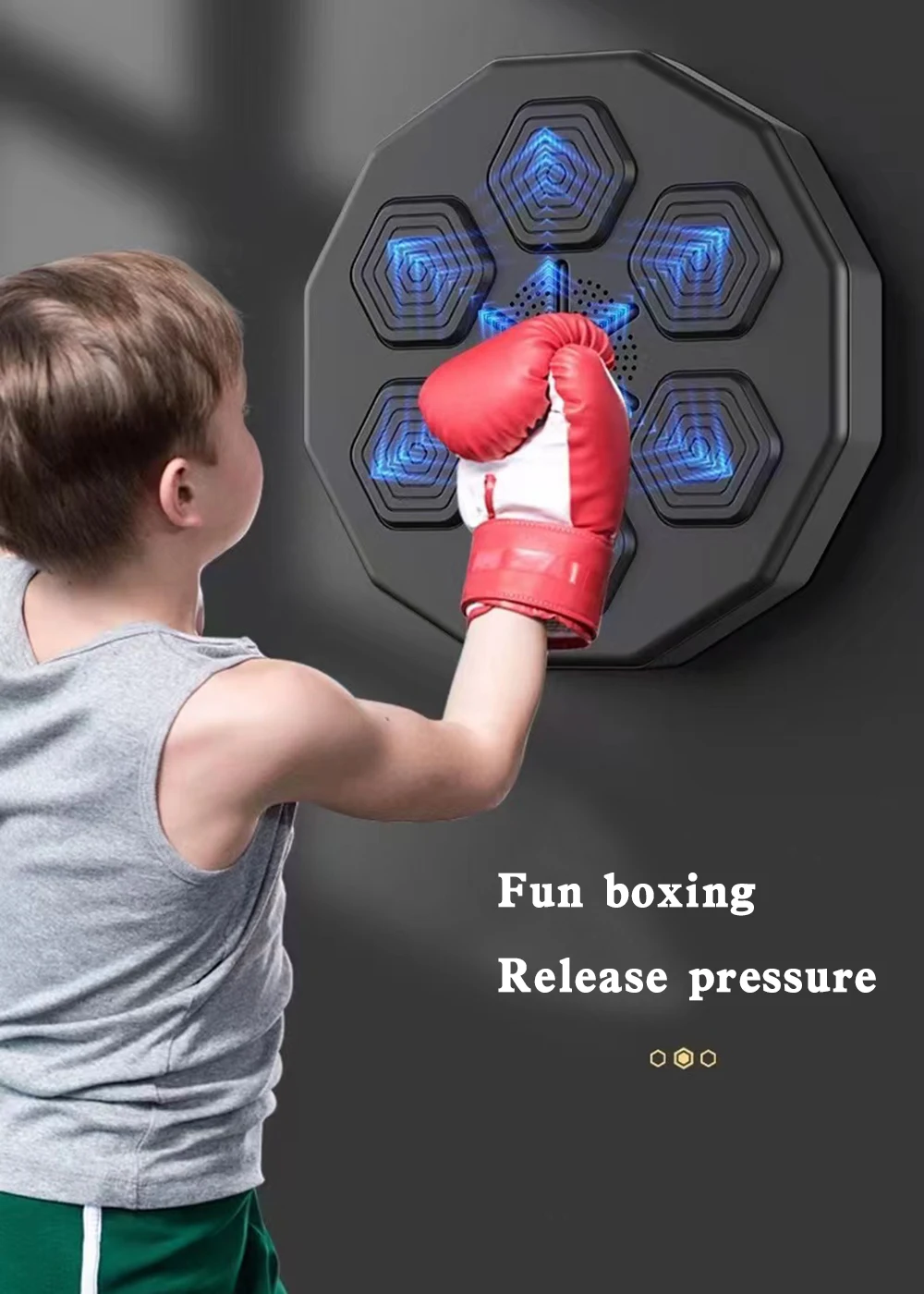 Artudatech Wall Mount Boxing Training Target Bluetooth Music Boxing Pads Indoor React Exercise Machine