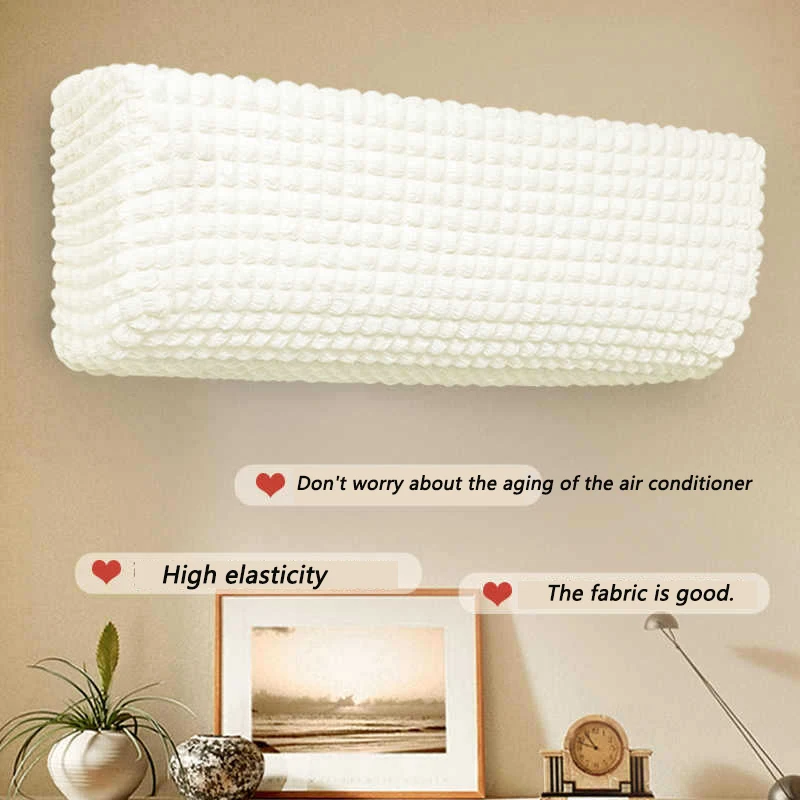 

1pc All-Inclusive Wall Air Conditioner Dust Cover Washable Checkered Elastic Fabric Air Conditioner Cover Wear-Resistant Home