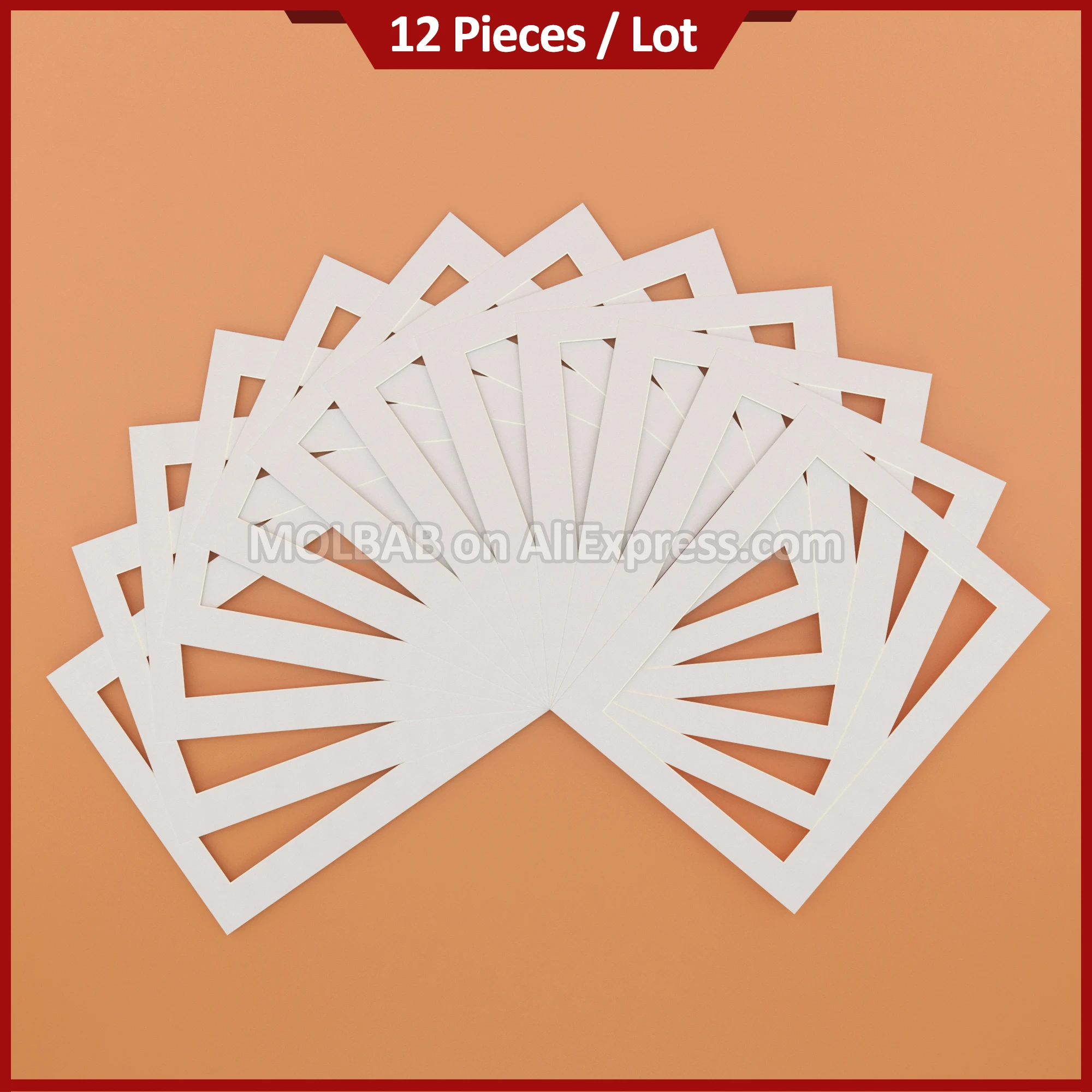 White/Black 20X16 inch Photo Mats Paperboard A3A4/16X12 Opening Mounts Textured Surface For Picture Frame Passepartout 12PCS/Lot