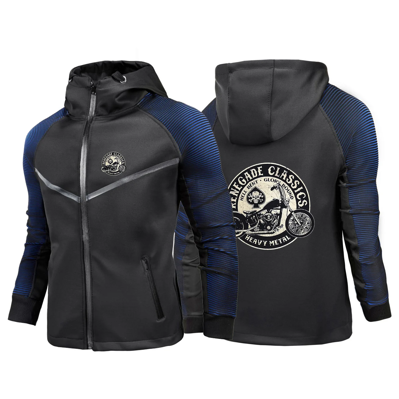 

Vintage Glory Bounds Motorcycle USA 2023 Printing Fashion New Men's Jacket Zipper Racing Suit Classic Leisure Sweatshirts Coat