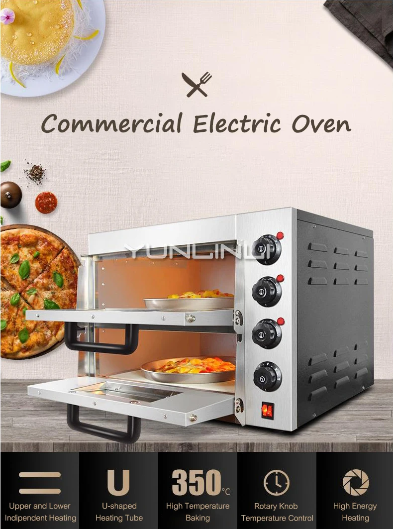 Electric Baking Machine Double Layer Oven Baking Accessories Oven Multifunction Roaster Cake Chicken Grill HOT Making Machine