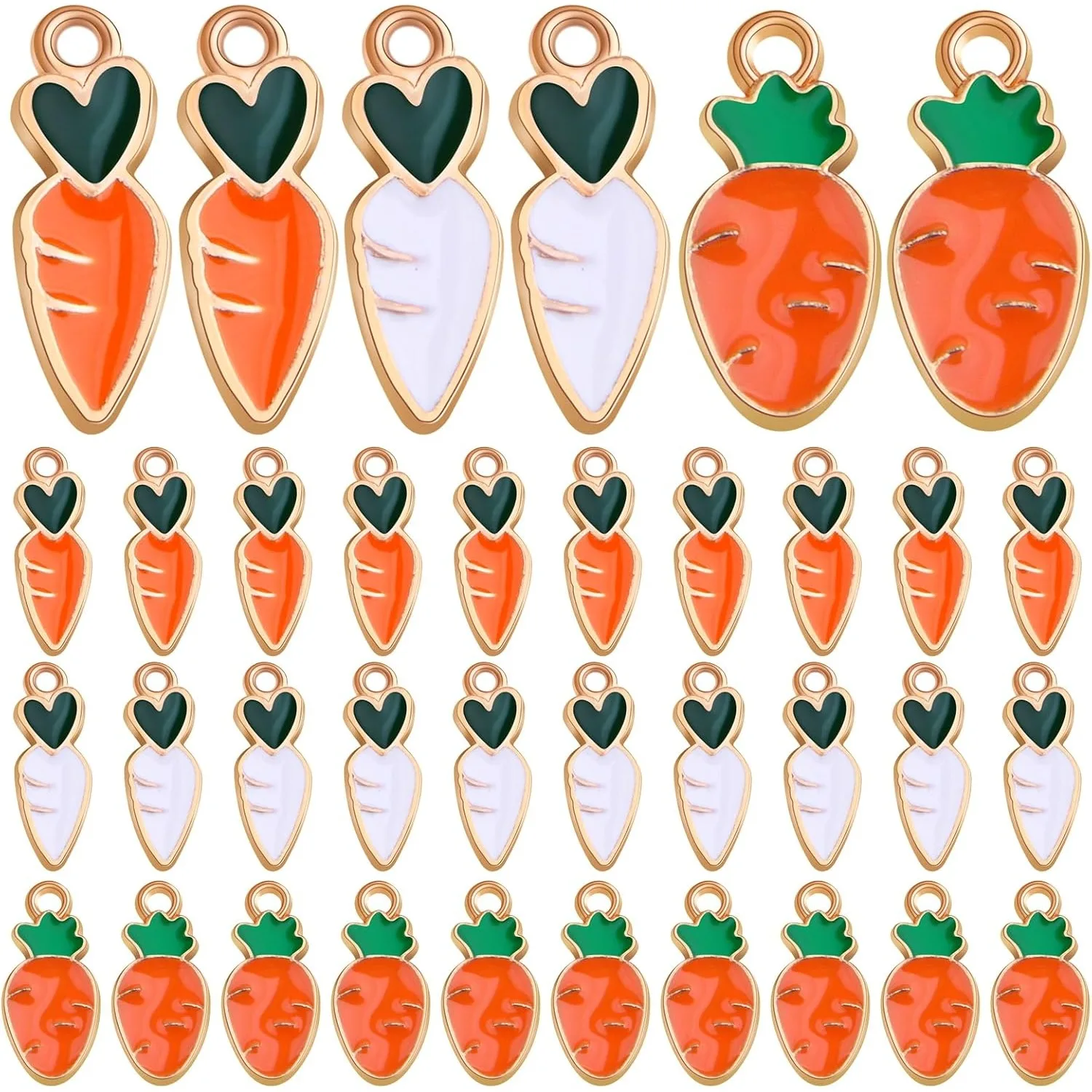 

60 шт., подвески в форме редиса, сплав моркови, фрукты, еда, овощная тема, висячие подвески для DIY, ожерелье, серьги, изготовление ювелирных изделий