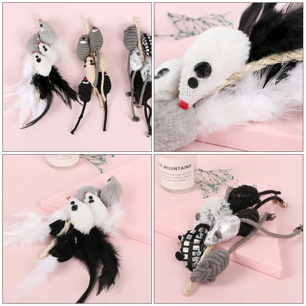 Cat Chew Mouse Simulation Interactive Pranking Teasing Props Indoor Play Pet Supplies Educational Simulation Mouse Toy