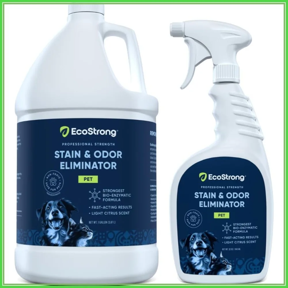 

Pet Stain and Odor Remover - Enzyme Cleaner for Cat Urine, Dog Urine, Poop, Vomit - 160 oz