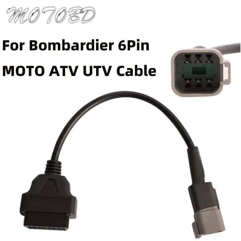 

OBD2 6Pin TO 16PIN Female Diagnostic Adapter Cable for Bombardier for BRP 6PIN MOTO ATV UTV Motorcycles Connector Line