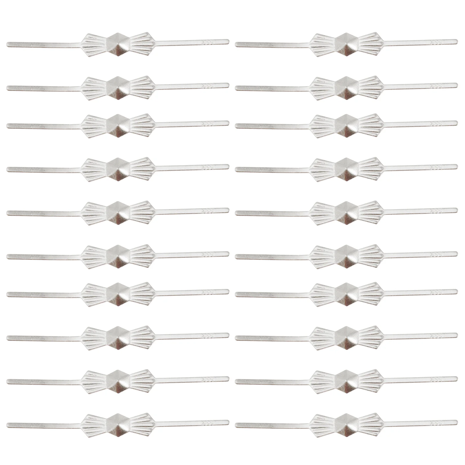 200 Pcs Crystal Lamp Accessories Ceiling Light Connector Chandelier Part Bow Tie Clips Replace Replacements Metal Parts